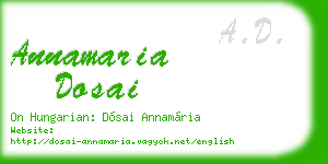 annamaria dosai business card