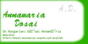 annamaria dosai business card